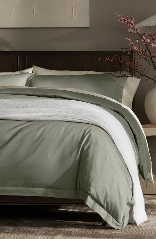 Boll & Branch Signature Hemmed Sheet Set In Sageleaf