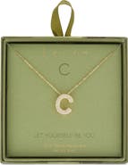 Leith Pavé Cubic Zirconia Initial Pendant Necklace