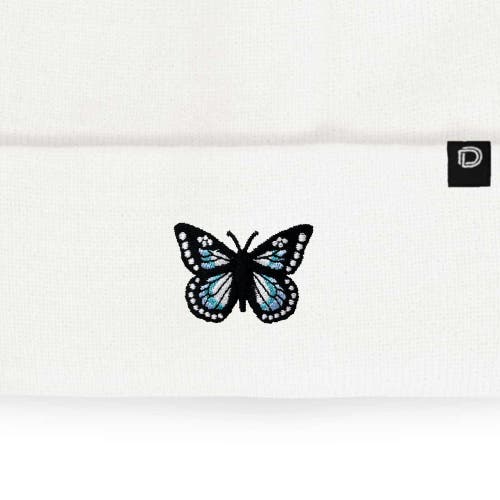 Dalix Butterfly Beanie In White