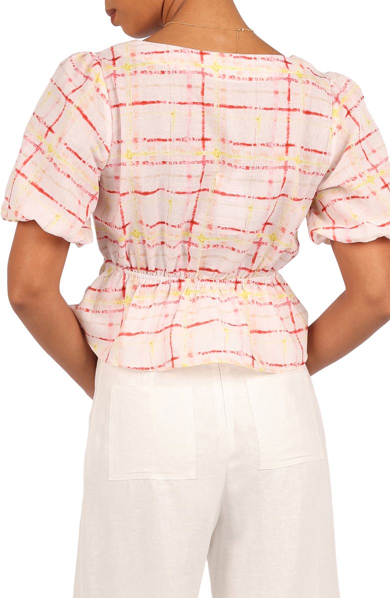 Petal & Pup Pippi Tie Front Peplum Top, Alternate, color, 