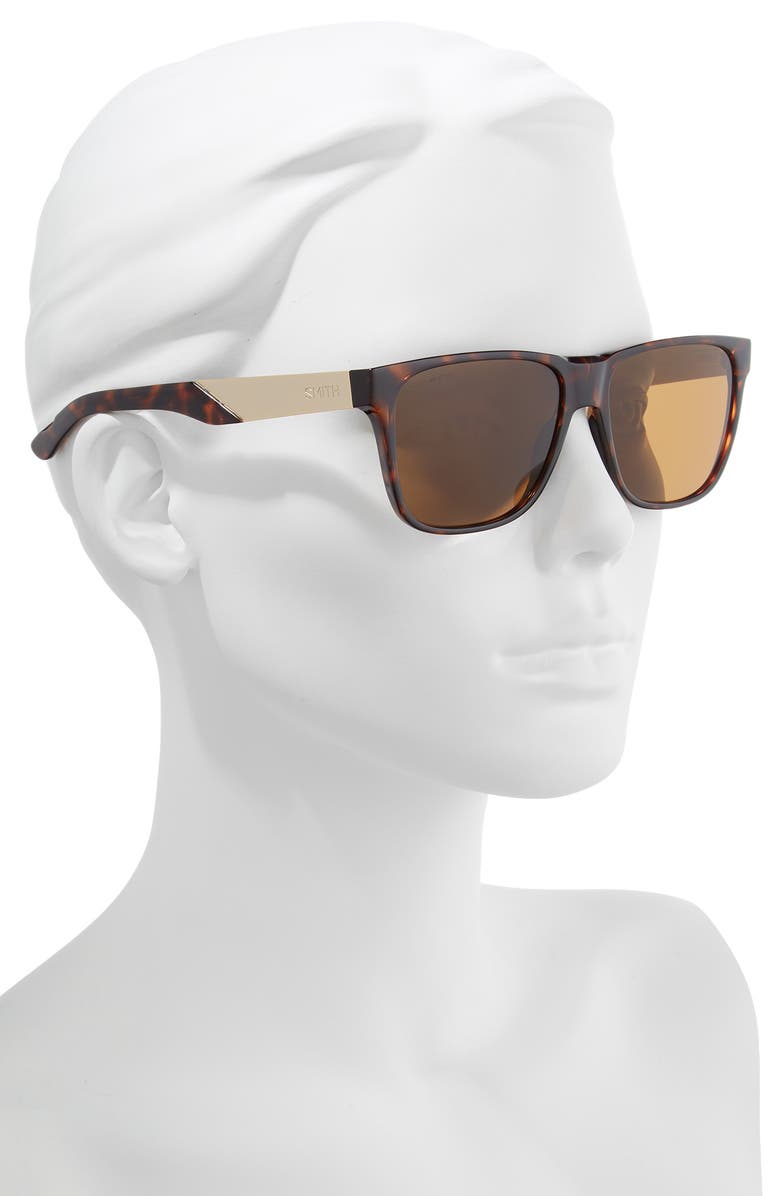 Smith Lowdown Steel 56mm ChromaPop<sup>™</sup> Polarized Sunglasses, Alternate, color, Dark Tortoise/ Brown