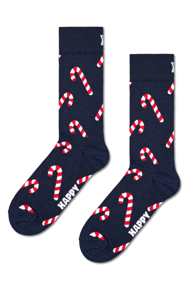 Happy Socks Assorted 3-Pack Holiday Crew Socks Gift Set, Alternate, color, Navy