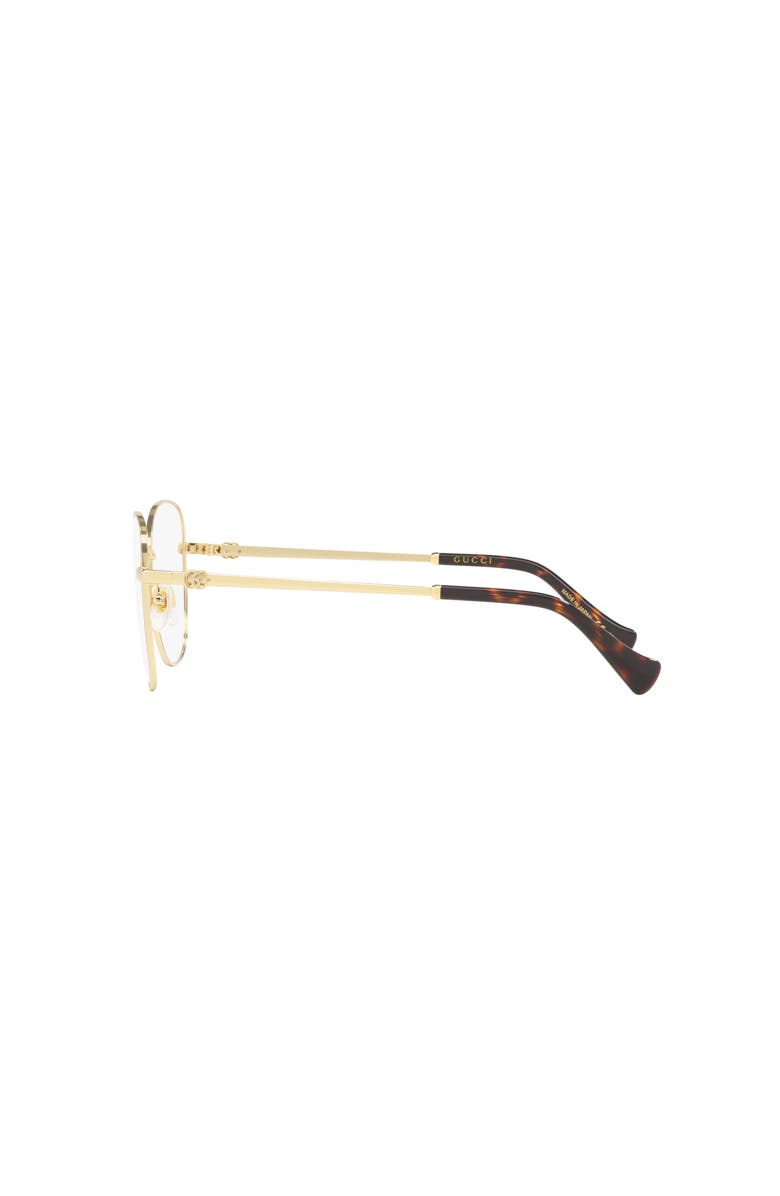 Gucci 55mm Cat Eye optical glasses, Alternate, color, Gold