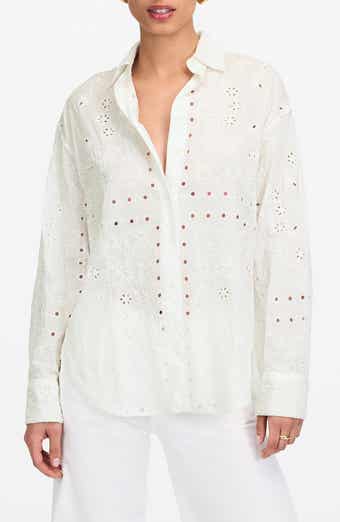 Madewell Eyelet Oversize Button-Up Shirt