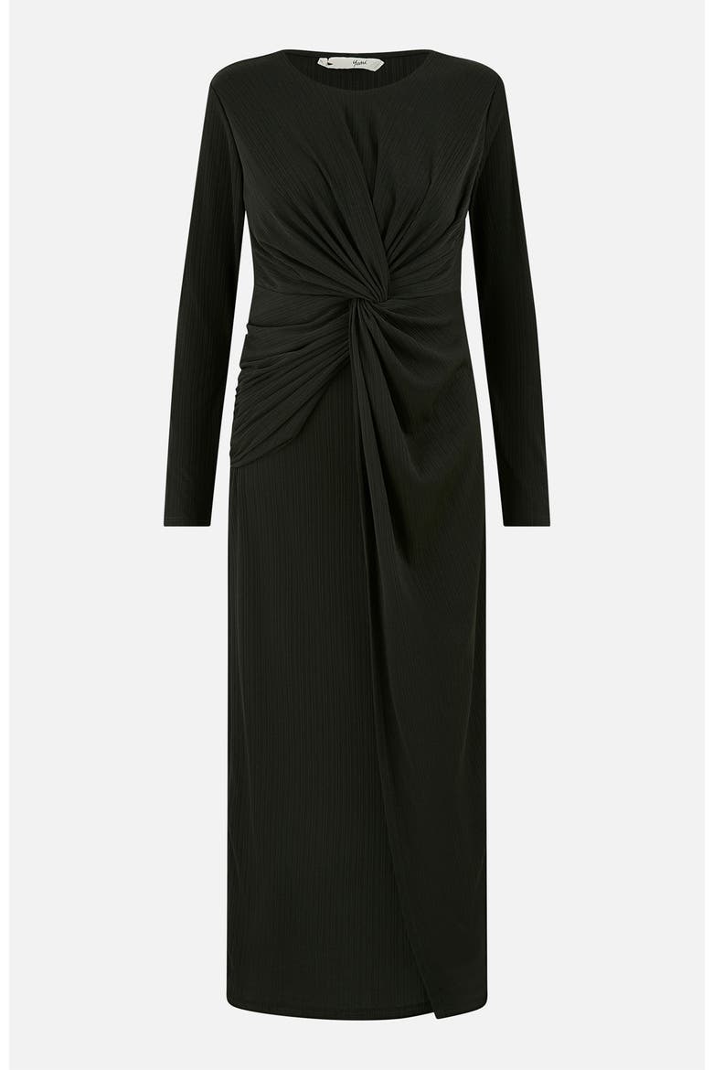 Midi Fitted Stretch Dress, Alternate, color, Black
