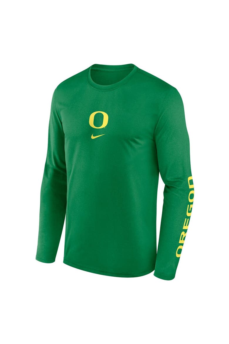 Men's Nike  Green Oregon Ducks Primetime Two-Hit Legend Dri-FIT Long Sleeve T-Shirt, Alternate, color, Green