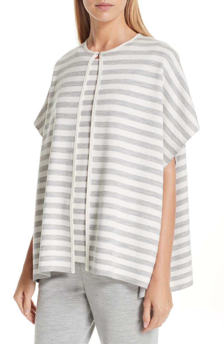 St. John Collection Knit Reversible Poncho, Alternate, color,