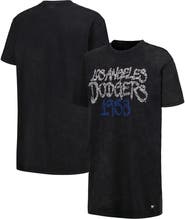 THE WILD COLLECTIVE Women's The Wild Collective Black Los Angeles Dodgers T-Shirt Dress