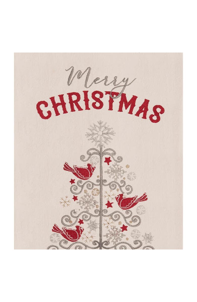 C&F Home Merry Christmas Tree Flour Sack Kitchen Towel, Alternate, color, Brown