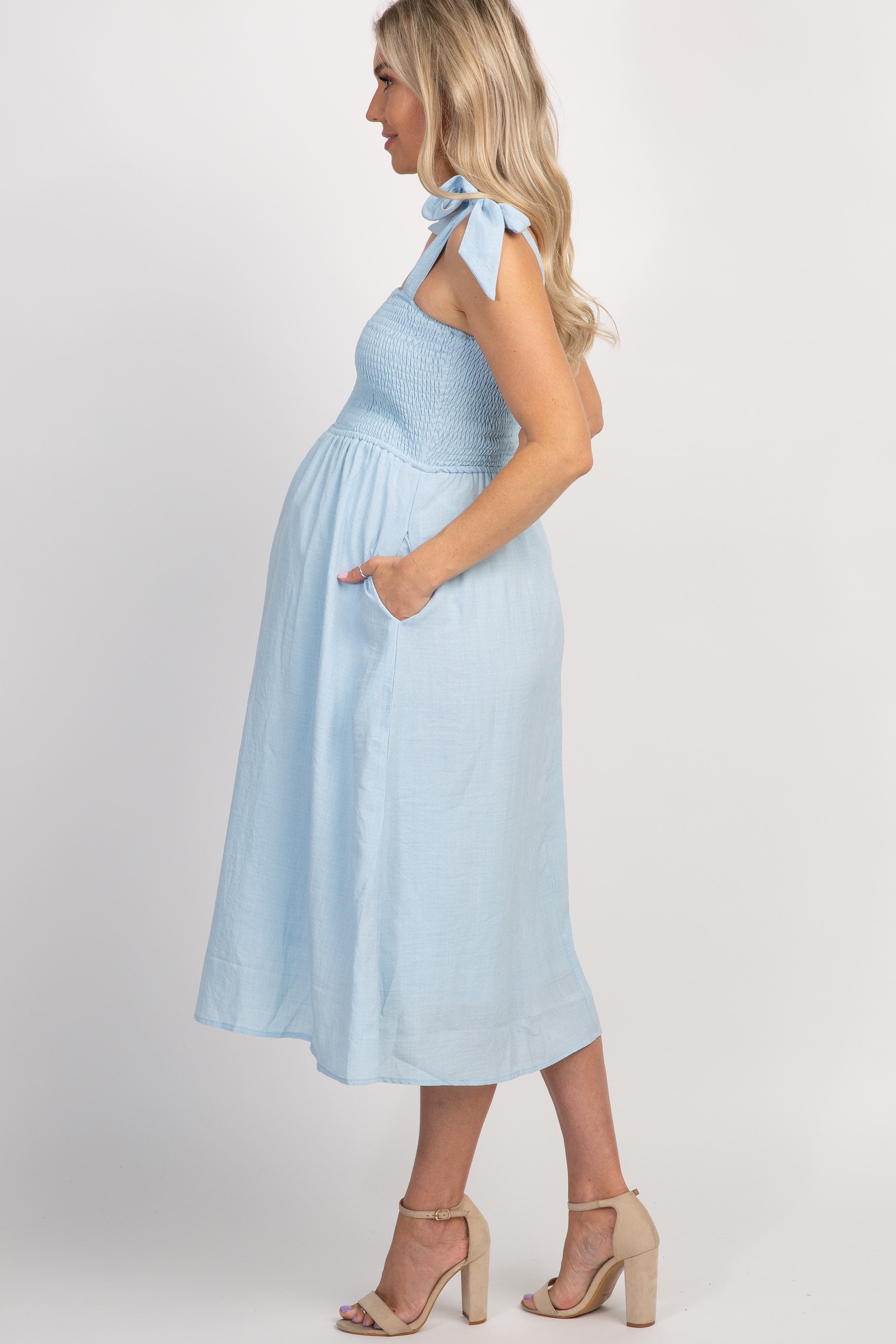 Strap Tie Smocked Dress - image 2
