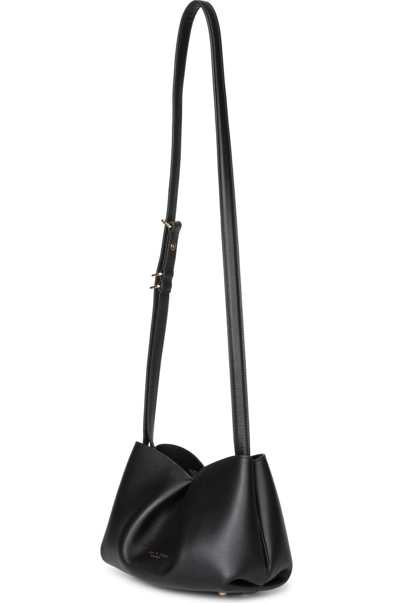 rag & bone Small Bloom Leather Crossbody Bag, Alternate, color, Black