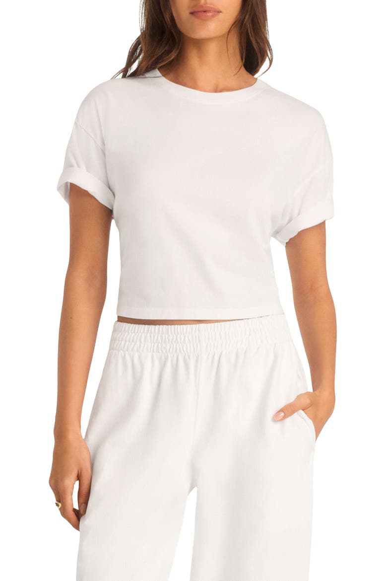 Coast Crop T-Shirt, Main, color, WHITE