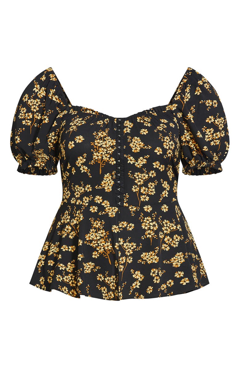 City Chic Quirky Corset Peplum Blouse, Alternate, color, 