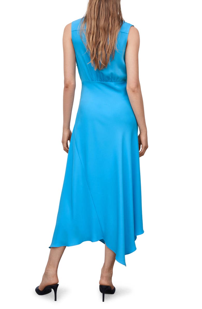 MANGO Surplice Neck Sleeveless Midi Dress, Alternate, color,