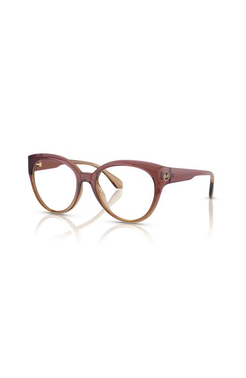 Michael Kors 52mm Round Optical Glasses In Pink