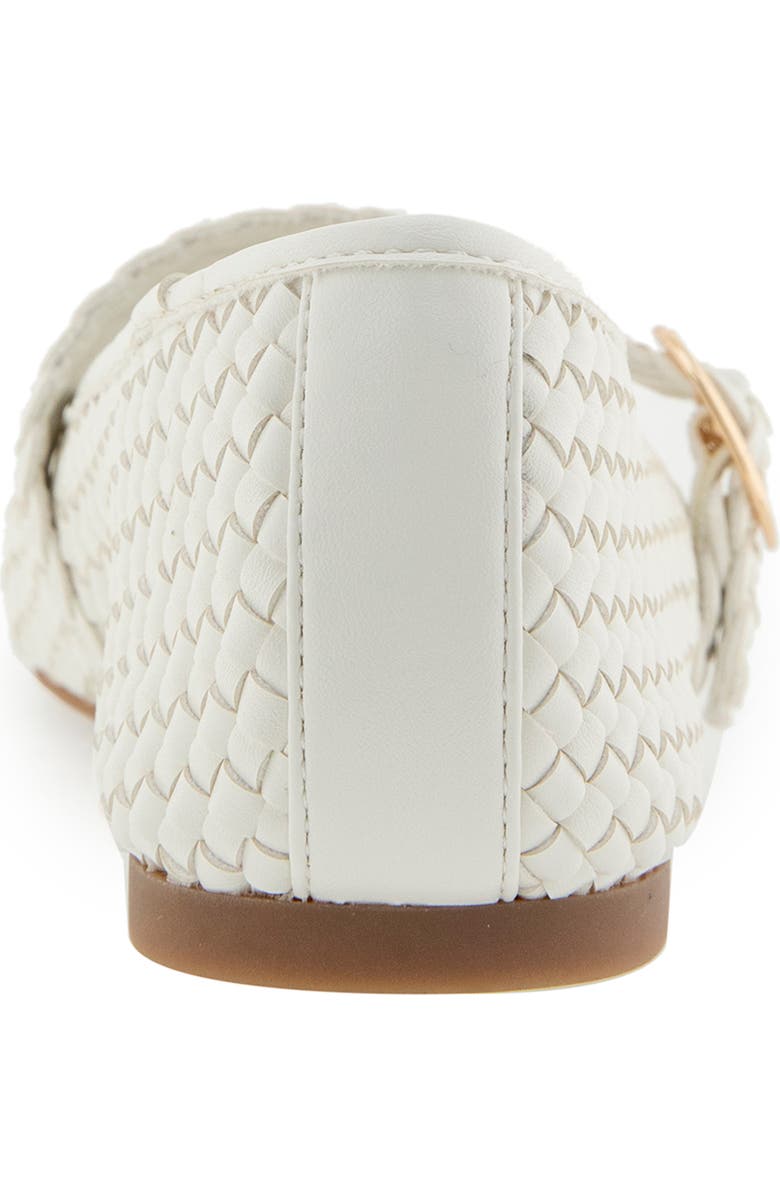 BCBGeneration Elayen Woven Mary Jane Flat, Alternate, color, Cloud Dancer