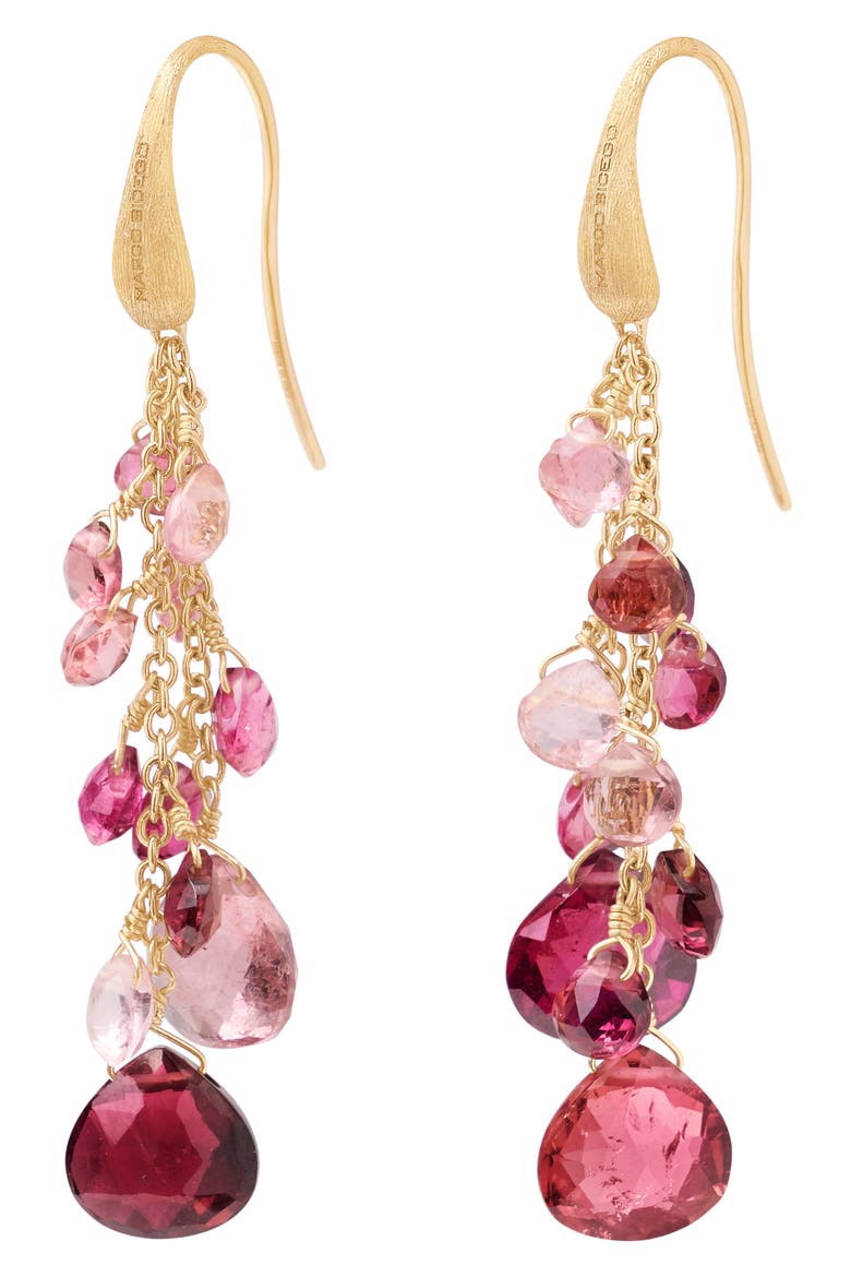 Paradise Tourmaline Drop Earrings, Main, color, 18K YELLOW GOLD