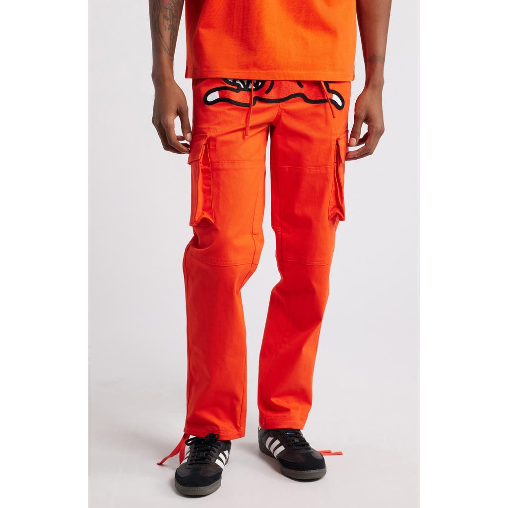 Icecream Runner Cotton Cargo Pants In Red