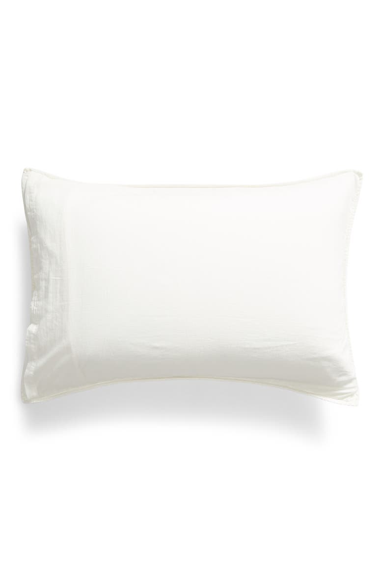 Quilted Everyday Stonewashed Sham, Alternate, color, WHITE