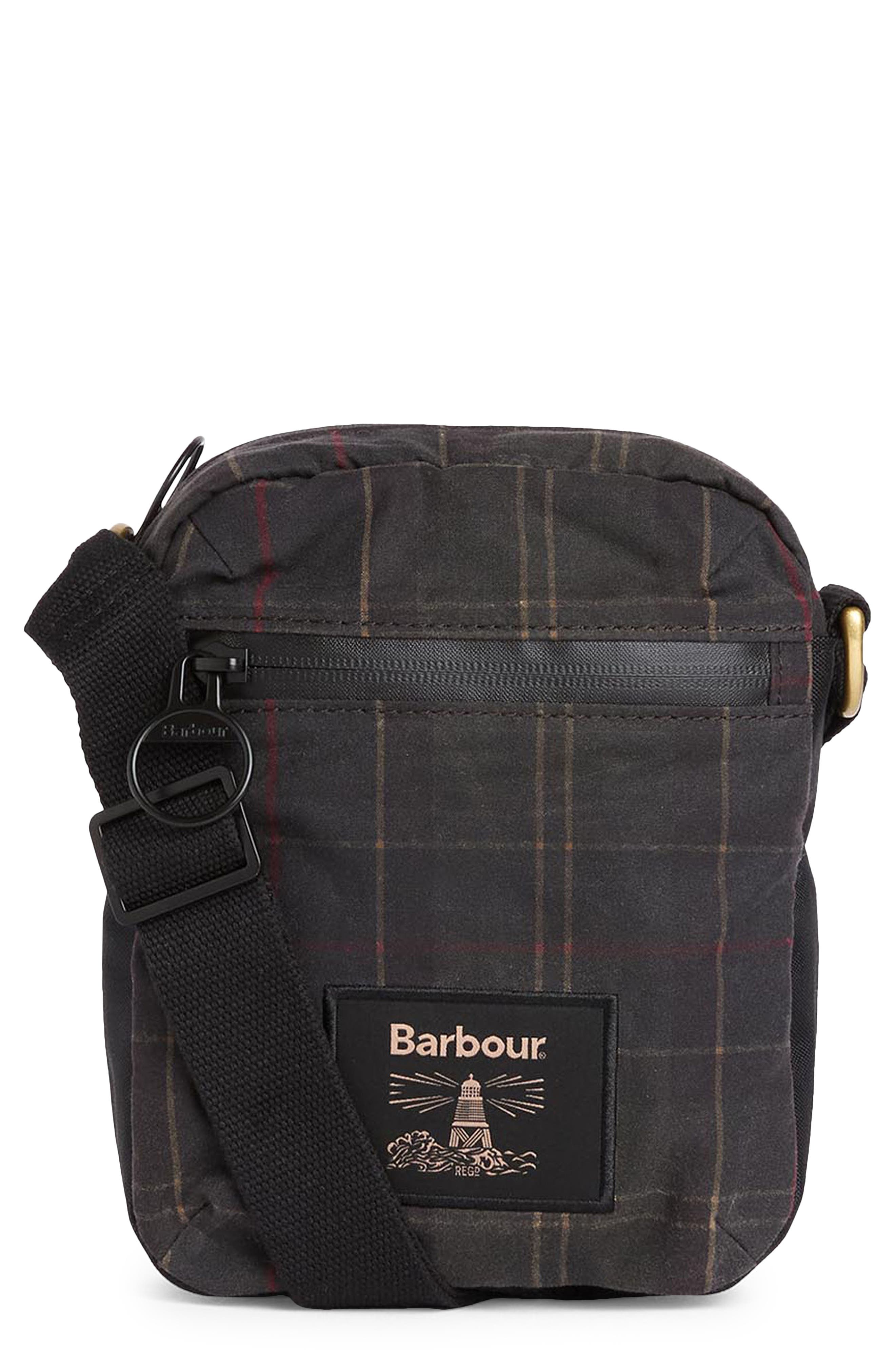 Field Tartan Waxed Crossbody Bag, Main, color, DARK CLASSIC TARTAN