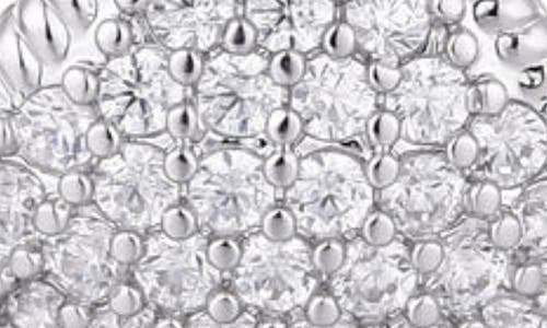 Adornia Cubic Zirconia Purse Huggie Hoop Earrings In Silver