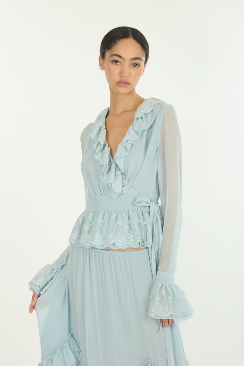 Poet Blouse, Alternate, color, Powder Blue