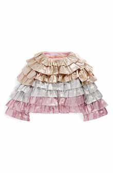 Mini Boden Kids' Metallic Tiered Jacket