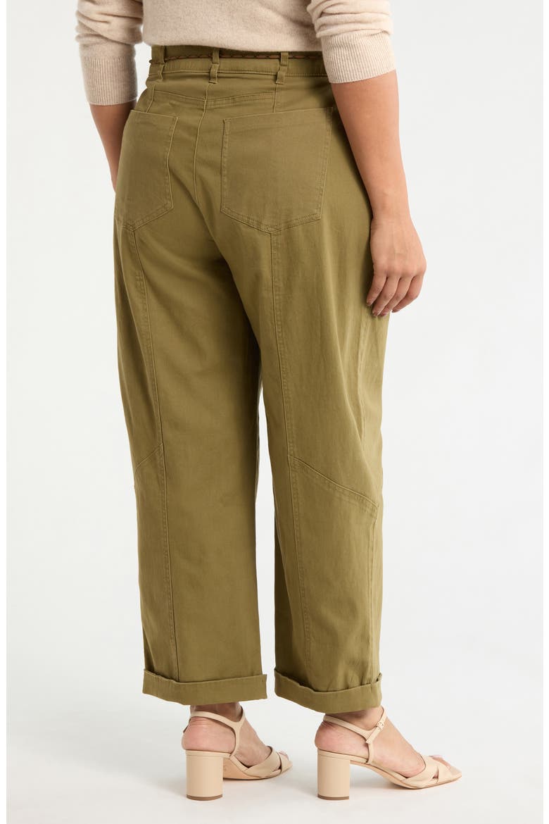 Ultra Skyrise Relaxed Drawstring Waist Stretch Cotton Pants, Alternate, color, GOLDEN OLIVE