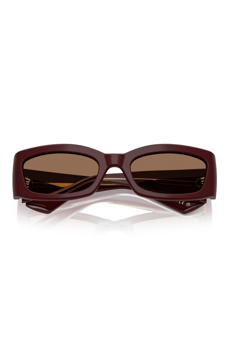 x KHAITE 54mm Pillow Sunglasses, Alternate, color, BURGUNDY