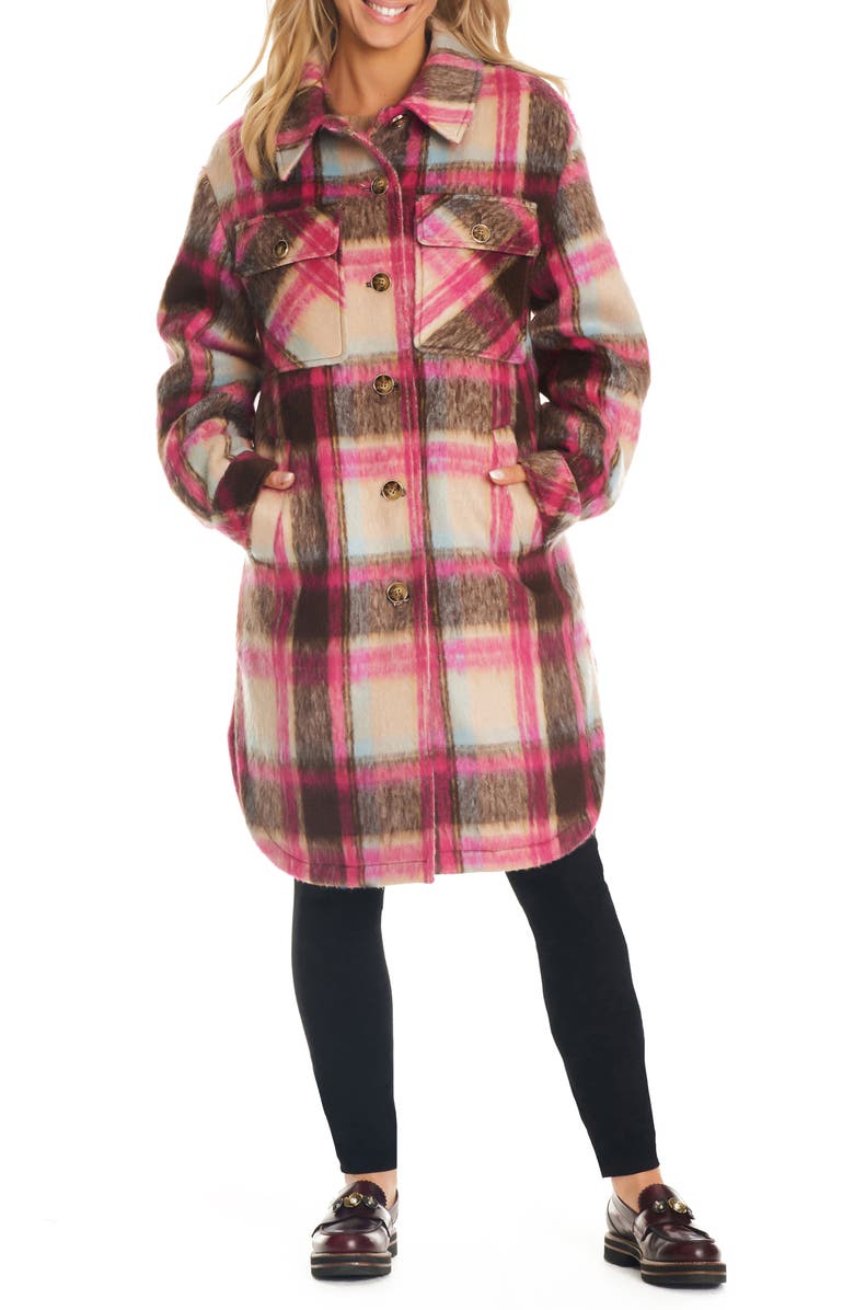 Sanctuary Plaid Longline Shacket, Alternate, color,