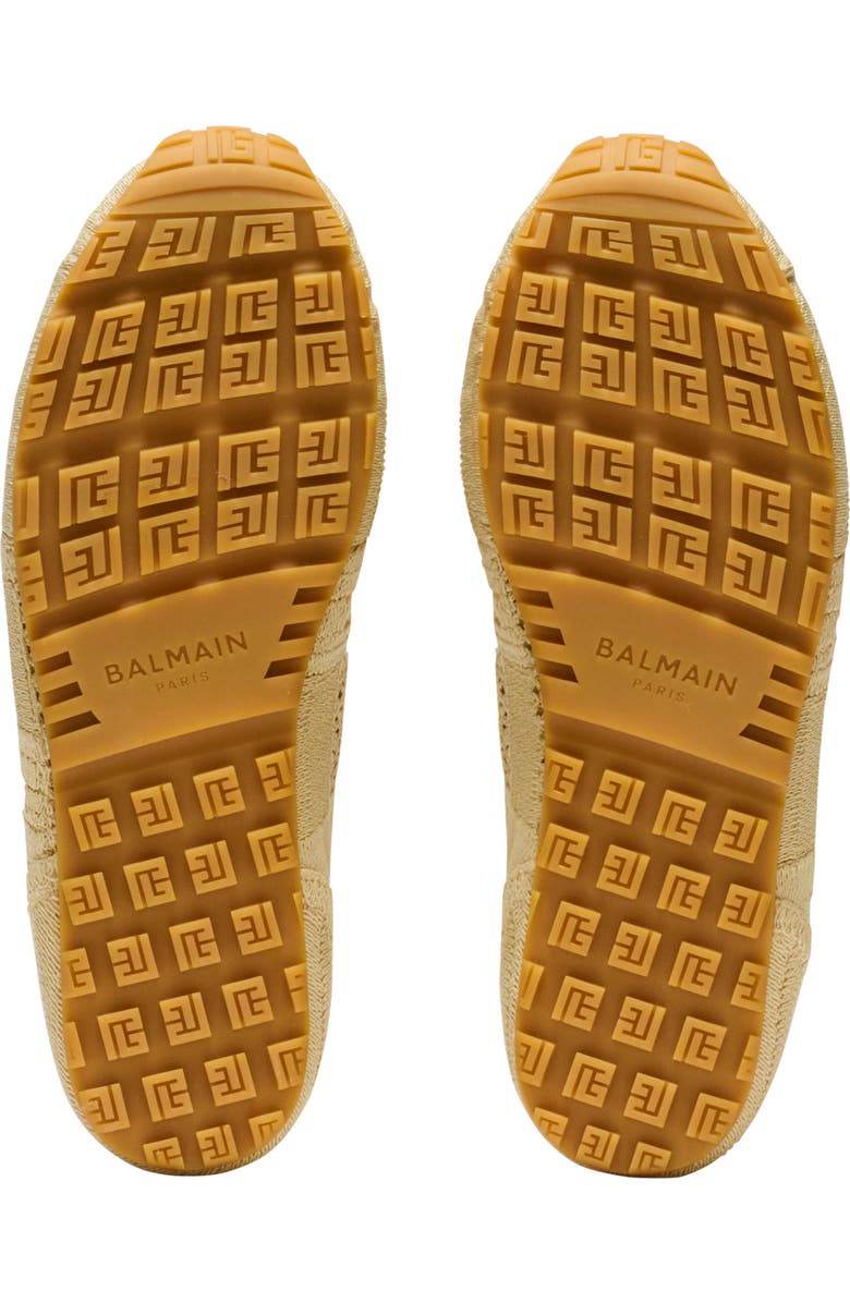 Balmain Racer 45 macramé trainers, Alternate, color, Beige
