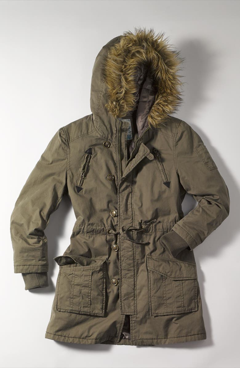 Ambition Sashimi Faux Fur Trim Anorak Jacket, Alternate, color, 