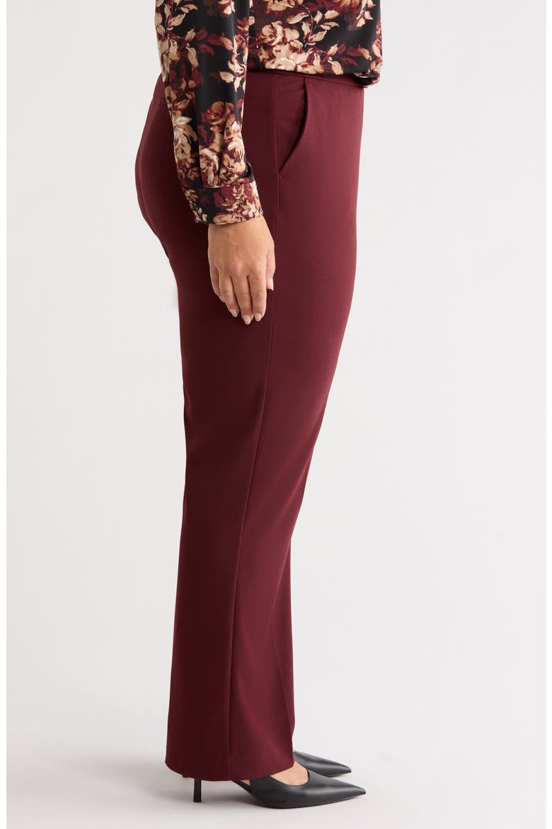 Pull On Straight Leg Trousers, Alternate, color, BAROLO