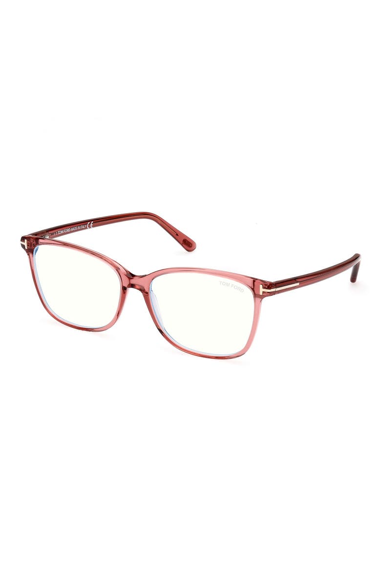 54mm Square Blue Light Blocking Glasses, Alternate, color, PINK / OTHER
