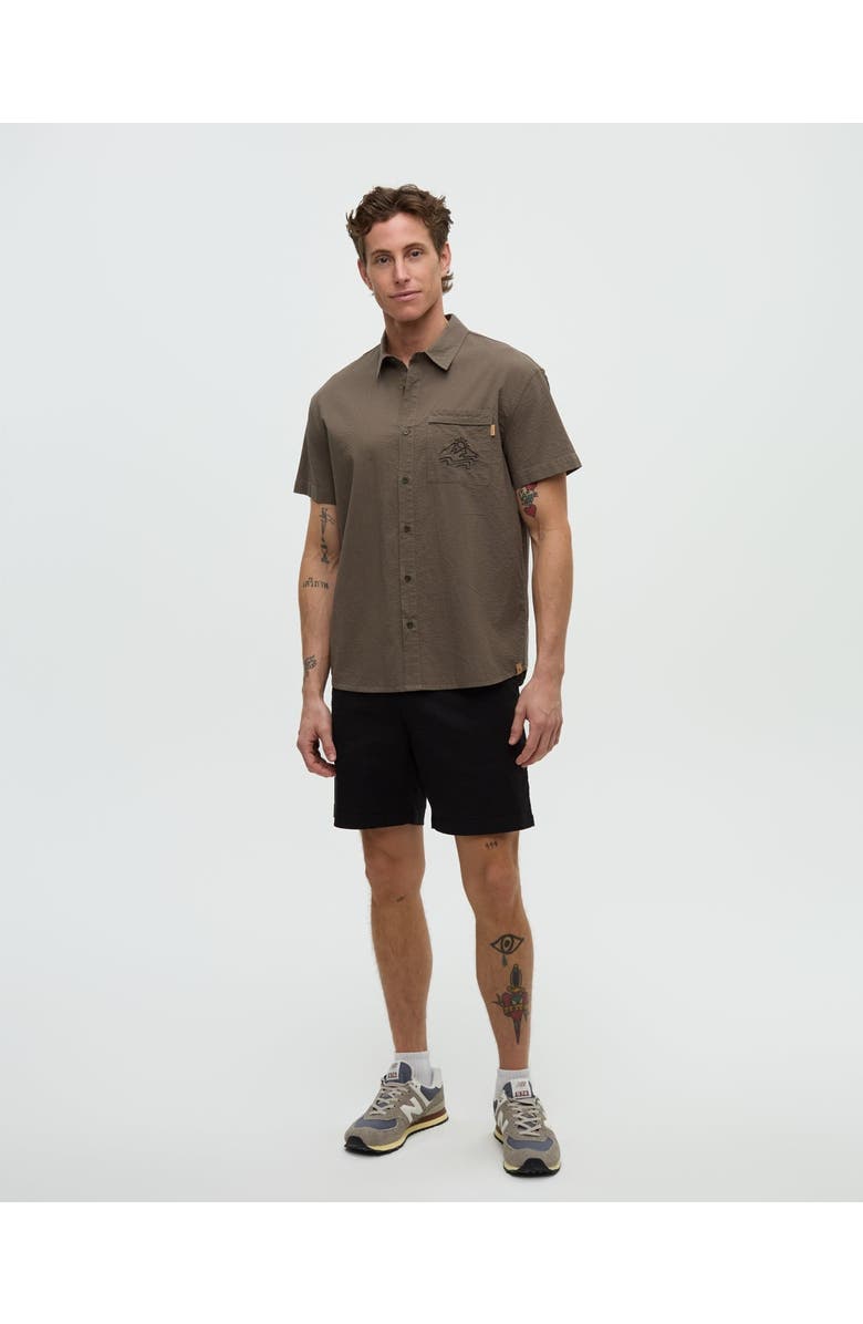 tentree Hopkins Shirt, Alternate, color, Timber/Meteorite Black