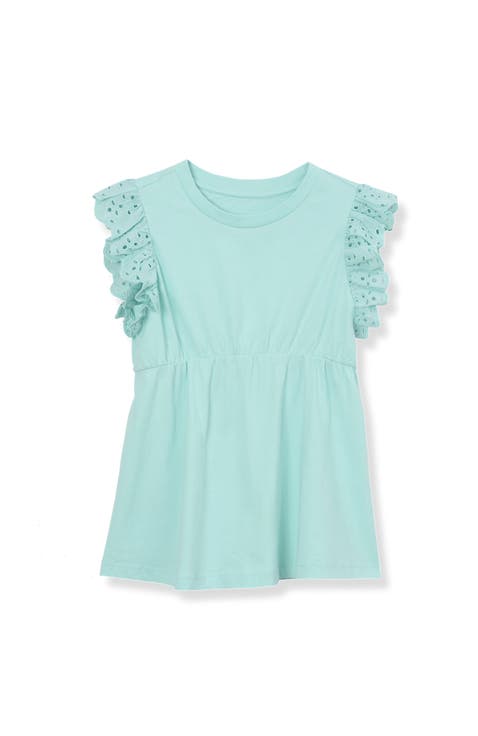 Girls Flutter Sleeve Tiered Peasant Top