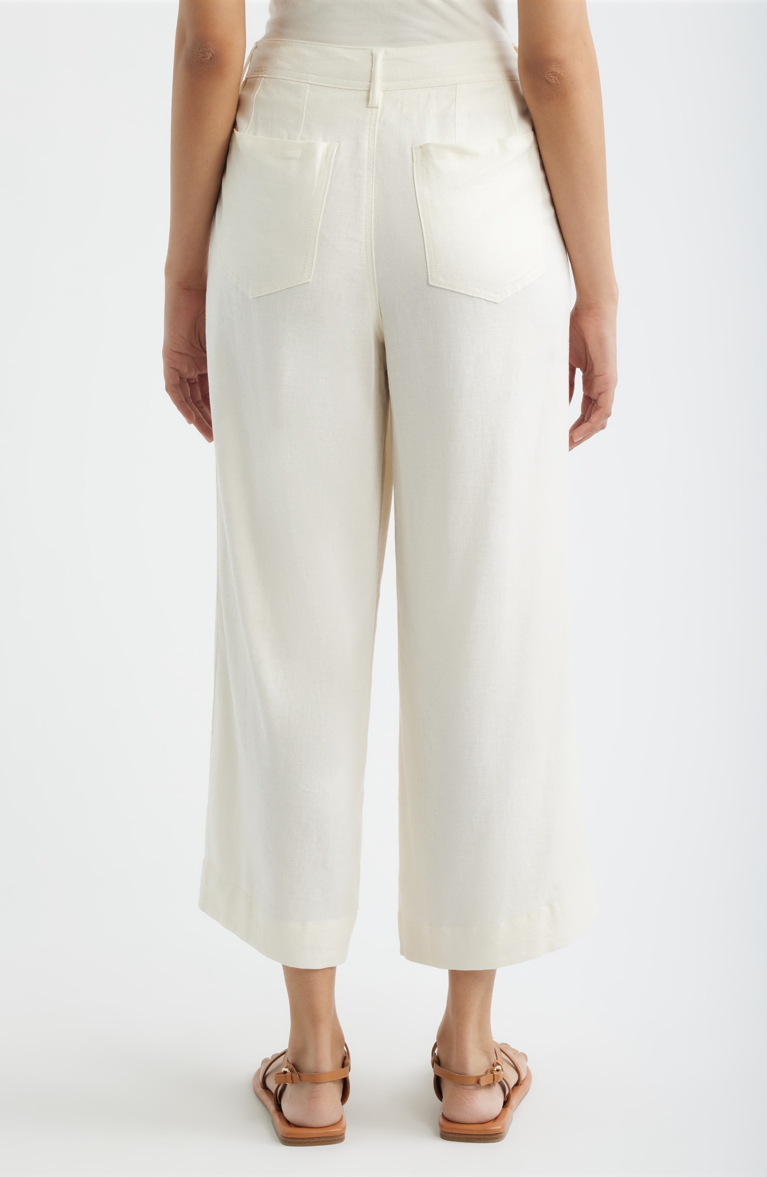 Patch Pocket Crop Wide Leg Pants - image 4