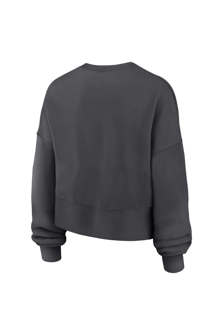 Women's Nike Charcoal Oregon Ducks Shoe Duck Sweatshirt, Alternate, color, Charcoal