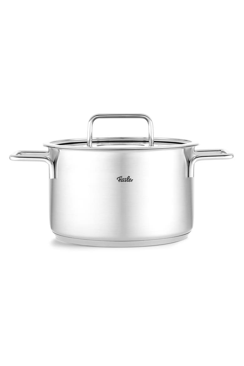 Pure Collection Stainless Steel Stock Pot with Glass Lid, Alternate, color, Stainless Steel