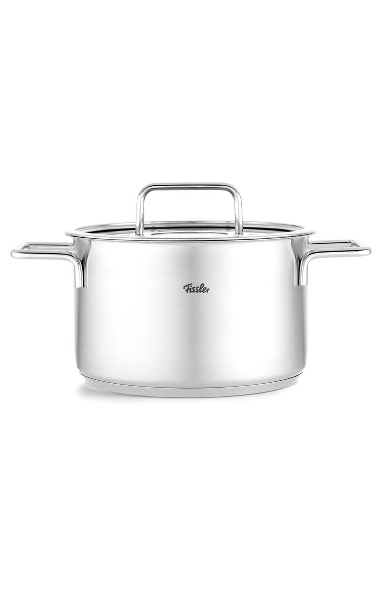 Fissler Pure Collection Stainless Steel Stock Pot with Glass Lid, Alternate, color, Stainless Steel