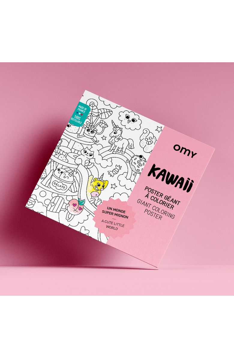 OMY Giant coloring poster Kawaii, Main, color, Pink