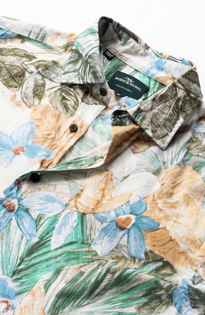 Rodd & Gunn Otokia Tropical Short Sleeve Button-Up Shirt, Alternate, color, Botanical