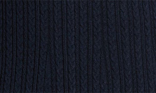 Theory Cable Stitch Sleeveless Wool Blend Sweater Midi Dress In Blue