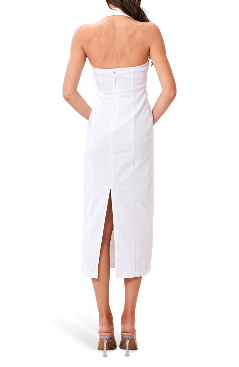FLYING TOMATO Denim Midi Dress, Alternate, color, White