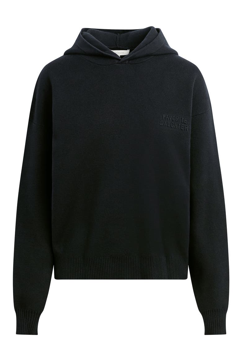 Fatigue Sisters Cotton & Cashmere Hoodie, Main, color, BLACK