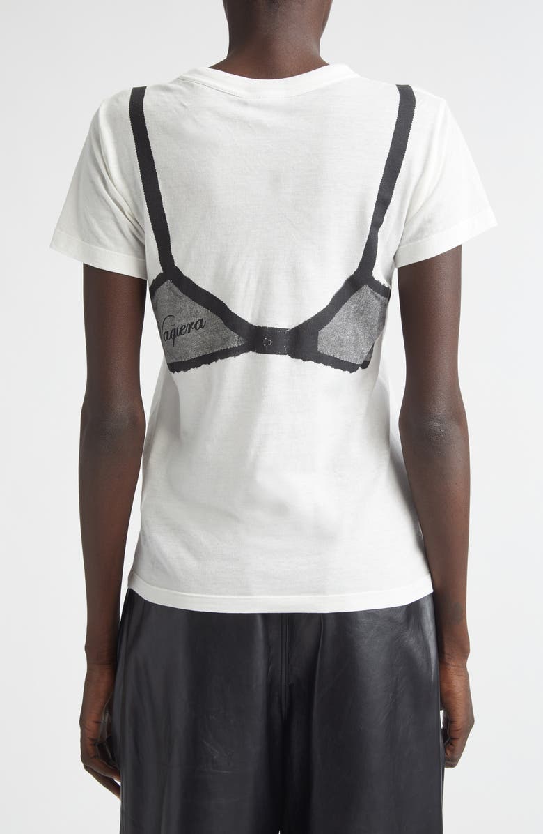 Vaquera Trompe l'Oeil Bra T-Shirt, Alternate, color, White