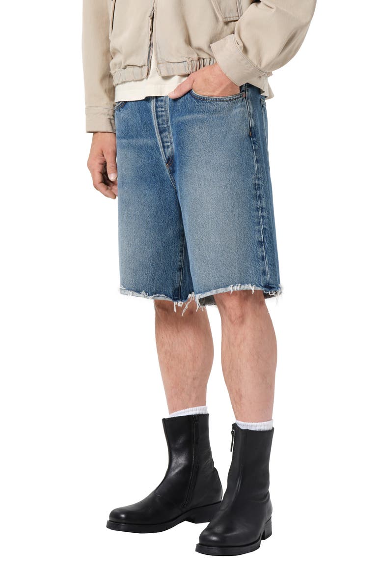 Anson Denim Cutoff Shorts, Main, color, GUIDE WORN MD RANGE INDIGO CUT