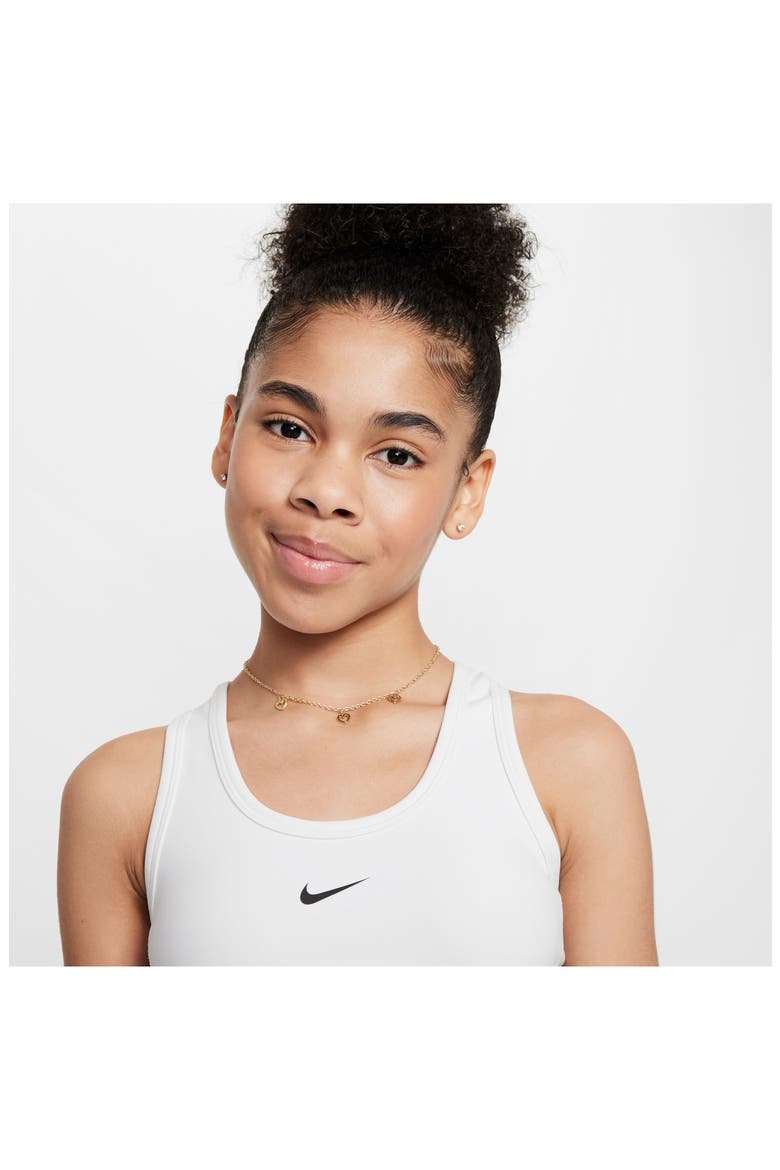Kids' Dri-FIT Strappy Tank, Alternate, color, 100 WHITE/BLACK