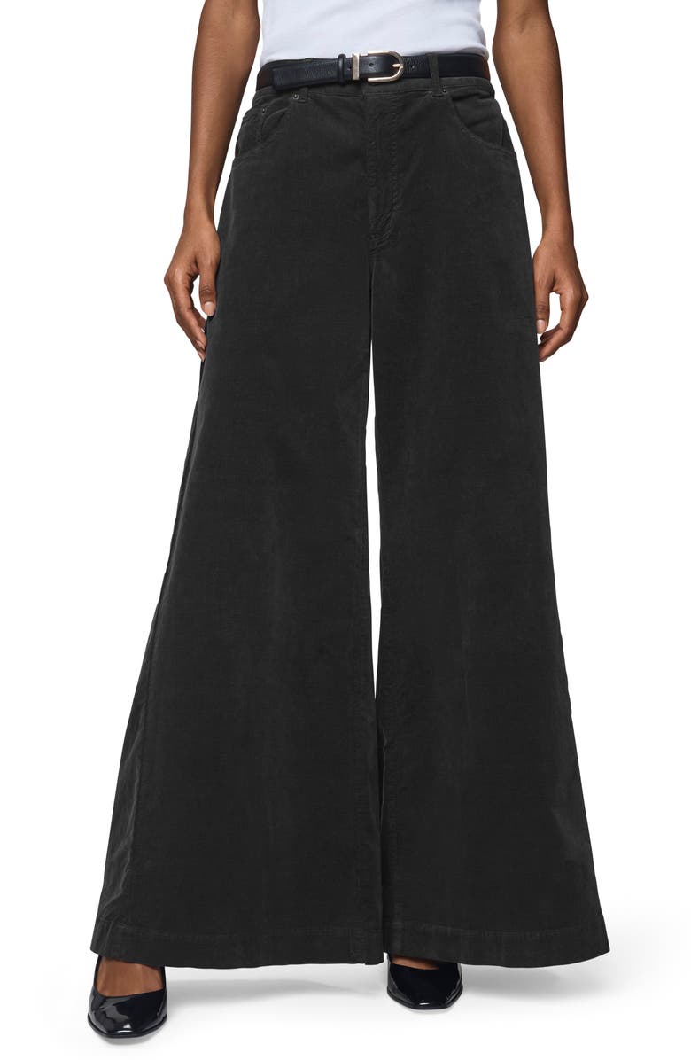 Splendid Monroe Wide Leg Corduroy Pants, Main, color, Black