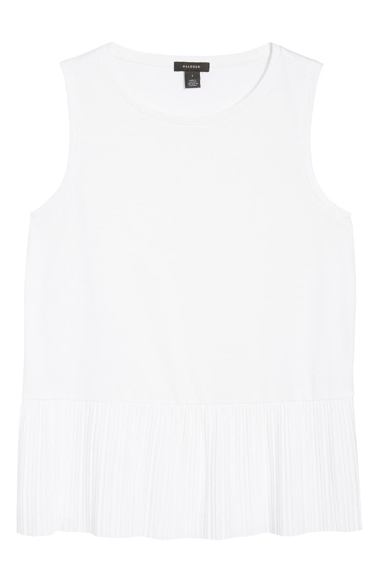 Halogen<sup>®</sup> Pleat Peplum Tank, Alternate, color, 